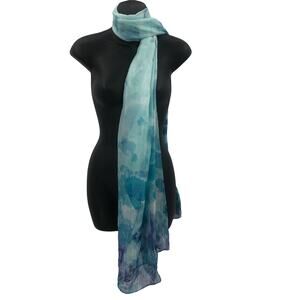 Cajon Women's P0171 Oversize Wrap Scarf Floral Polyester Turquoise One Size NWT